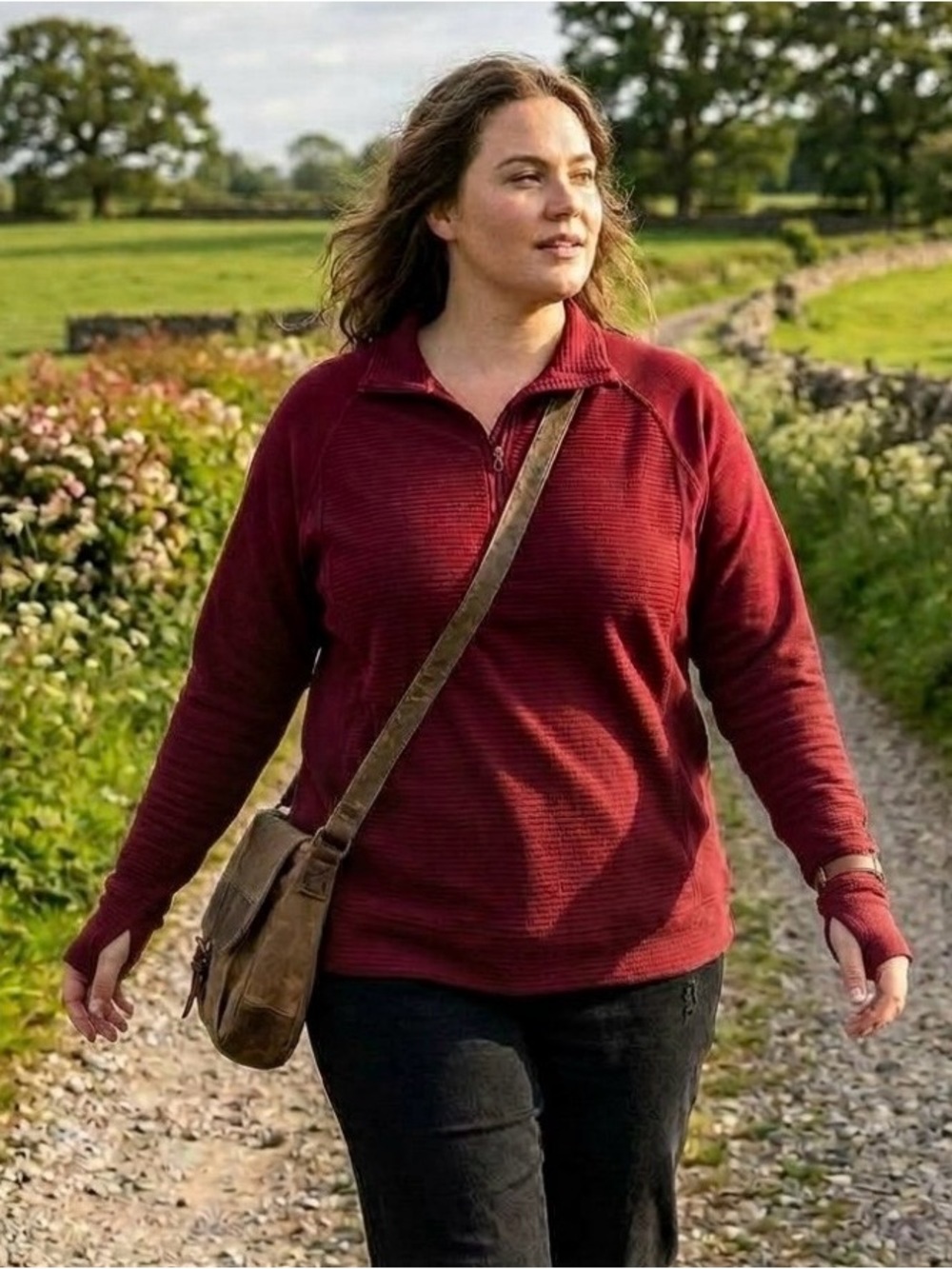 St. John's Bay Burgundy Half-Zip Pullover